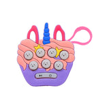 Mini Game Keychain, hack a Mole Memory Game, Light Up Pop Game Sensory Toys, Mini Push Bubbles Game with Keychain & Music Game, Multiple Game Modes Fast Push Game Toddler Toys for 3+ Years (1 Pc)