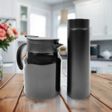 Thermal Coffee Carafe Tea Pot  Water Bottles With Led Display (Bottle 500 M &  Pot 1000 ML  2 Pc)