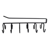 Double-row Metal Cupholder Rack Multi-purpose Iron Hanger With 6 Hooks (1 PC)