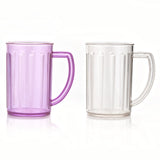 Stylish Juice Glasses, Water Glasses, Beer Glasses, Milk Shake Glasses, Multipurpose Glass Plastic Beer Mugs, Unbreakable Beer Tasting Glasses, Clear Juice Glasses Suitable for Kids (2 pc)