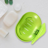 Plastic Soap Dish Holder For Bathroom Shower Wall Mounted Self Adhesive Soap Holder Saver Tray-plastic Sponge Holder For Kitchen Storage Rack Soap Box Bathroom