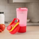 Supermom  Premium Booster Gym Shaker Bottle With Mixing Ball (550ml  1 Pc)