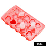 Heart Shape Ice Cube Tray, 14 Grid Chocolate Mold Refrigerator Ice Cube for Cocktail, Whiskey, Fruit Juice, Soft Drink (Multi Color)