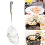 Large Oil Strainer To Get Perfect Fried Food Stuffs Easily Without Any Problem And Damage.