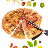 Stainless Steel Pizza Cutter Scissor Plastic Handle with Removable Spatula, 2 in 1 Pizza Scissors Kitchen Tool (2 Pcs Set)