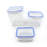 3 PCS Set Of Kitchen Storage Container Set With Food Grade Plastic And Air Seal Lock Lid For Storage Of Grocery Spices Dry Fruits Use For Home Office Restaurant Canteens
