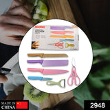 Corrugated stainless steel kitchen knife set 6 pcs. small cleaver knife, chef's knife, bread knife, Pairing knife, scissors, and Ceramic Peeler |Knife Set Professional Box Knife Set 6 Piece Forged Kitchen Knives With Box.