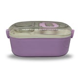 Yummy 2 - Side Click Lunch Box ,Leak Proof ,Food Grade Material  ,With Vent & Sealing Gasket Compact Container For Kids & Adults