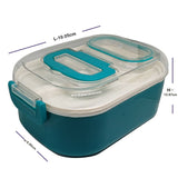 Yummy 2 - Side Click Lunch Box ,Leak Proof ,Food Grade Material  ,With Vent & Sealing Gasket Compact Container For Kids & Adults