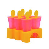 6 Pcs Set Kulfi Maker, Homemade PVC Ice Cream Maker Molds, Food Grade BPA Free Reusable Kulfi Mold Tray for Home & Kitchen (Pack of 1)