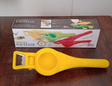 Lemon Squeezer with Bottle Opener, Lemon Crusher, 2 in 1 Lemon Squeezer, Opener + Squeezer - Multicolor