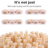 Wooden Tumbling Stacking Tower Game for Boys Girls Kids Family(48 Pcs Blocks 2 Dices)