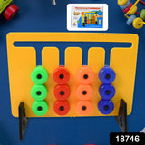 Learning Toys For Kids, Slide Puzzle Game For Kids, Brain Game For Kids, Color Matching Brain Teasers Logic Game Preschool Educational Toys For Kids Boys Girls Age 3 to 7 Yrs Old, Multicolor (36 Challenges  1 Set)