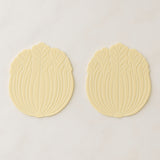 Anti-Slip , Heat-Resistant , Silicone Leaf Design Coaster Set (2 PC)