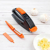 Multifunctional Garlic Press, Garlic Mincing &amp; Crushing Tool, Easy-Squeeze Ergonomic Handle, Garlic Presser for Cloves, Onion, Ginger etc.-Detachable for Easy Cleaning-with Cleaning Needle (1 Pc)