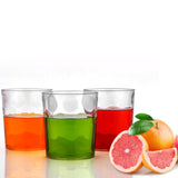 6 Pcs Plastic Unbreakable Multi-Purpose Transparent Water/Juice Glass Set (300 ML,Clear)