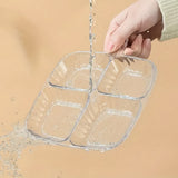 Plastic Kitchen Trays For Serving  ,Candy Snack Plates for Kitchen Dining Room (4 Compartment  1 Pc)