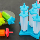 Plastic Ice Cream Molds BPA Free For Kids and Adults With Lid (1 Set  6 Pc)