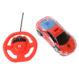 Plastic Remote Control Racing Car For Kids, Remote Control Racing car with Two Function Backward and Forward, Birthday Return Gift with Rechargeable Battery for Car