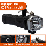 1 PC Rechargeable LED Torch Light, 3W Powerful Flashlight | Long Distance Beam Range Car Emergency Torch with Hammer, Window Glass Breaker & Seat Belt Cutter