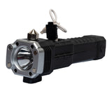 1 PC Rechargeable LED Torch Light, 3W Powerful Flashlight | Long Distance Beam Range Car Emergency Torch with Hammer, Window Glass Breaker & Seat Belt Cutter