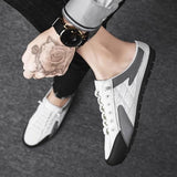 Men's Casual Slip on Black and White Shoes