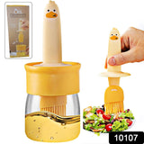 2 In 1 Oil Dispenser Bottle With Silicone Basting Brush  For Cooking Vinegar Sauce BBQ Grill Frying Baking  (1 Set)