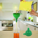 Silicone Funnel For Pouring Oil Sauce Water Juice And Small Food-Grains ,Food Grade Silicone Funnel (1 PC Green)