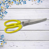 Multi function Vegetable Stainless Steel Herbs Scissor With 5 Blades (1 Pc)