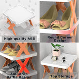 5 Tier Collapsible Shoes Stand, Shoe Tower Rack Suit For Small Spaces, Closet, Small Entryway, Easy Assembly And Stable In Structure, Corner Storage Cabinet