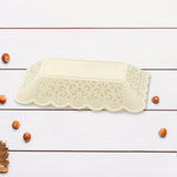 Rectangle Plastic Dinner Plate Snacks  Breakfast Restaurant Serving Trays For Home School Coffee Hotel Kitchen Office (8 Pcs Set)