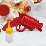 Ketchup Dispenser Mustard Bottle Gun for Kitchen Condiment Gun Oil Vinegar Mustard Sauce Dispenser with Stopper Gift for Mum Chef Quirky Gifts for Housewife Women Sauce Container Seasoning Sauce Ketchup Dispenser for Indoor Outdoor Grill (1 PC)