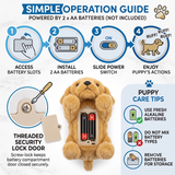 Walking Dog Toy with Sound & LED Light, Electronic Plush Puppy for Kids, Battery Operated Gift for Boys & Girls
