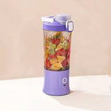 Magic Color Crusher Juicer With Multicolor Light for Smoothie USB Rechargeable 8 Stainless Steel Blades Compact Juicer Mixer, Juicer Portable Fresh Juice Blender Portable Electric Juicer (600 ML / Multicolor)