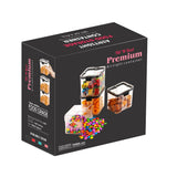 4 PC SQUARE CONTAINER 700 ML USED FOR STORING TYPES OF FOOD STUFFS AND ITEMS