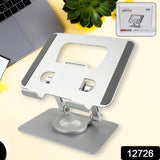 Aluminum Alloy 360rotating Bracket Adjustable Tablet Stand Portable Foldable Ergonomic Tablet Support
