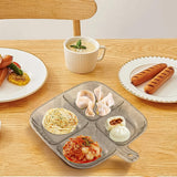 Plastic Kitchen Trays For Serving  ,Candy Snack Plates for Kitchen Dining Room (4 Compartment  1 Pc)