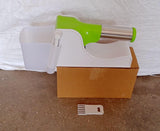 Virgin Plastic French Fry Chipper, Potato Chipper /Potato Slicer with Container Potato Chipper with Slicer, Fork and Guard, Green and White