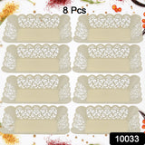 Rectangle Plastic Dinner Plate Snacks  Breakfast Restaurant Serving Trays For Home School Coffee Hotel Kitchen Office (8 Pcs Set)