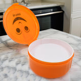 Smiley Plastic lunch box, Small Box With 2in1 Spoon for Kids & for School Going Boys and Girls multicolor pack of 1