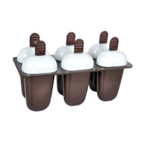 Plastic Ice Candy Maker Kulfi Maker Moulds Set With 6 Cups (Multicolor)