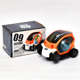 Plastic 360 Degree Rotating Stunt Car Toy for Kids - Bump and Go Action with 4d Lights and Music, Plastic Mini Car with Disco Ball (1 Pc Multicolor ,Battery Not Included)