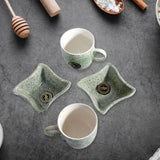 Festo Ceramic Tea  Cups  Mug Set Including Snacks  Serving Bowl |Milk Cup Coffee Cup Tea Cup Breakfast Cup Drinking Mug | Or Outdoor For Household Gift For Birthday Wedding Party (4 Pcs Set)