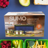 Sumo Lunch Box With Lunch Bag |Plastic Lunch Box  Plastic Spoon Fork (2 Pc Set  With Lunch Box)