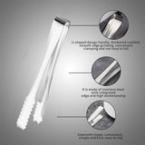 Stainless Steel Tong For Lifting Ice Cubes Sugar Cubes  Serving Tongs (13 Cm - 1 Pc)