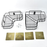 Metal Shower Shelf Shower Shelf 4 Adhesive Hooks Without Drilling (2 PC)