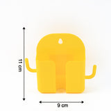 1 Pc Orange Wallmount Mobile Stand With Hook For And Stuffs Purposes.