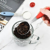 5 PCS Set Of Measuring Cups And Spoons Stackable Set With Silicone Handle