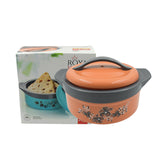Casserole Box For Food Serving Inner Steel Insulated Casserole Hot Pot Flowers Printed Chapati Box For Roti Kitchen (Approx. 2500 ML)