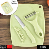 Plastic Kitchen Peeler - Green  Classic Stainless Steel 3-Piece Knife Set Combo